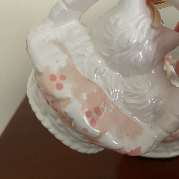 Vintage Kittens and Puppies in Ceramic Baskets Pink Blankets Triplets Inc 1990 - Picture 5 of 7